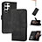 Funda de Cuero Cartera con Soporte Carcasa YX4 para Samsung Galaxy S23 Ultra 5G Negro