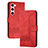 Funda de Cuero Cartera con Soporte Carcasa YX4 para Samsung Galaxy S24 5G Rojo