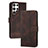 Funda de Cuero Cartera con Soporte Carcasa YX4 para Samsung Galaxy S24 Ultra 5G Marron