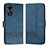 Funda de Cuero Cartera con Soporte Carcasa YX5 para Oppo A58 4G Azul