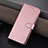 Funda de Cuero Cartera con Soporte Carcasa YZ1 para Huawei Honor 80 5G Oro Rosa