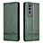 Funda de Cuero Cartera con Soporte Carcasa YZ1 para Huawei Honor 80 GT 5G Verde