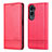 Funda de Cuero Cartera con Soporte Carcasa YZ1 para Huawei Honor 90 Lite 5G Rosa Roja