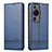 Funda de Cuero Cartera con Soporte Carcasa YZ1 para Huawei P60 Azul