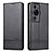 Funda de Cuero Cartera con Soporte Carcasa YZ1 para Huawei P60 Negro