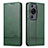 Funda de Cuero Cartera con Soporte Carcasa YZ1 para Huawei P60 Pro Verde