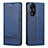 Funda de Cuero Cartera con Soporte Carcasa YZ1 para Oppo A78 4G Azul