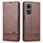 Funda de Cuero Cartera con Soporte Carcasa YZ1 para Oppo A78 5G Marron