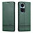 Funda de Cuero Cartera con Soporte Carcasa YZ1 para Oppo Reno10 5G Verde