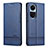 Funda de Cuero Cartera con Soporte Carcasa YZ1 para Oppo Reno10 Pro 5G Azul