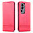 Funda de Cuero Cartera con Soporte Carcasa YZ1 para Oppo Reno10 Pro+ Plus 5G Rosa Roja