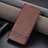 Funda de Cuero Cartera con Soporte Carcasa YZ2 para Huawei Honor 80 GT 5G Marron