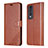 Funda de Cuero Cartera con Soporte Carcasa YZ3 para Huawei Honor 80 GT 5G Marron