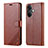 Funda de Cuero Cartera con Soporte Carcasa YZ3 para OnePlus Nord CE 3 5G Marron