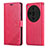 Funda de Cuero Cartera con Soporte Carcasa YZ3 para Oppo Find X7 Ultra 5G Rosa Roja