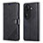 Funda de Cuero Cartera con Soporte Carcasa YZ4 para Oppo Reno11 Pro 5G Negro