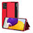 Funda de Cuero Cartera con Soporte Carcasa ZL1 para Samsung Galaxy A72 4G Rojo