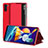 Funda de Cuero Cartera con Soporte Carcasa ZL1 para Samsung Galaxy M11 Rojo