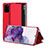 Funda de Cuero Cartera con Soporte Carcasa ZL2 para Samsung Galaxy S20 Plus 5G Rojo