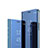 Funda de Cuero Cartera con Soporte Espejo Carcasa L01 para Huawei Nova 5i Pro Azul