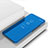 Funda de Cuero Cartera con Soporte Espejo Carcasa L01 para OnePlus Nord N200 5G Azul