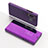 Funda de Cuero Cartera con Soporte Espejo Carcasa L01 para Samsung Galaxy A9 Star Pro Morado