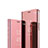 Funda de Cuero Cartera con Soporte Espejo Carcasa L02 para Xiaomi Redmi 9 Prime India Oro Rosa
