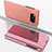 Funda de Cuero Cartera con Soporte Espejo Carcasa L03 para Xiaomi Poco X3 Oro Rosa