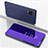 Funda de Cuero Cartera con Soporte Espejo Carcasa L05 para Samsung Galaxy A22 4G Morado