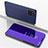 Funda de Cuero Cartera con Soporte Espejo Carcasa L05 para Samsung Galaxy A22 5G Morado