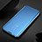 Funda de Cuero Cartera con Soporte Espejo Carcasa M03 para Samsung Galaxy S20 Azul