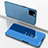 Funda de Cuero Cartera con Soporte Espejo Carcasa para Apple iPhone 11 Pro Azul Cielo