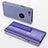 Funda de Cuero Cartera con Soporte Espejo Carcasa para Apple iPhone 6S Plus Morado