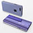 Funda de Cuero Cartera con Soporte Espejo Carcasa para Apple iPhone 7 Plus Morado