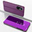 Funda de Cuero Cartera con Soporte Espejo Carcasa para Huawei Honor 50 5G Morado