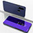 Funda de Cuero Cartera con Soporte Espejo Carcasa para Huawei P30 Lite New Edition Morado