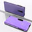 Funda de Cuero Cartera con Soporte Espejo Carcasa para OnePlus 7 Morado