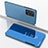 Funda de Cuero Cartera con Soporte Espejo Carcasa para Samsung Galaxy A53 5G Azul