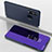 Funda de Cuero Cartera con Soporte Espejo Carcasa para Samsung Galaxy A60 Morado