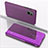 Funda de Cuero Cartera con Soporte Espejo Carcasa para Samsung Galaxy A71 4G A715 Morado