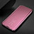 Funda de Cuero Cartera con Soporte Espejo Carcasa para Samsung Galaxy M21 Oro Rosa