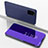 Funda de Cuero Cartera con Soporte Espejo Carcasa para Samsung Galaxy S20 Plus 5G Morado