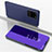 Funda de Cuero Cartera con Soporte Espejo Carcasa para Samsung Galaxy S20 Ultra 5G Morado