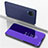 Funda de Cuero Cartera con Soporte Espejo Carcasa ZL1 para Samsung Galaxy A12 Morado