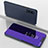 Funda de Cuero Cartera con Soporte Espejo Carcasa ZL1 para Samsung Galaxy A70 Morado