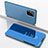 Funda de Cuero Cartera con Soporte Espejo Carcasa ZL1 para Samsung Galaxy A91 Azul