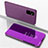 Funda de Cuero Cartera con Soporte Espejo Carcasa ZL1 para Samsung Galaxy F34 5G Purpura Claro