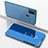Funda de Cuero Cartera con Soporte Espejo Carcasa ZL1 para Samsung Galaxy M30s Azul