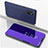 Funda de Cuero Cartera con Soporte Espejo Carcasa ZL1 para Samsung Galaxy M52 5G Morado