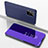 Funda de Cuero Cartera con Soporte Espejo Carcasa ZL1 para Samsung Galaxy M80S Morado